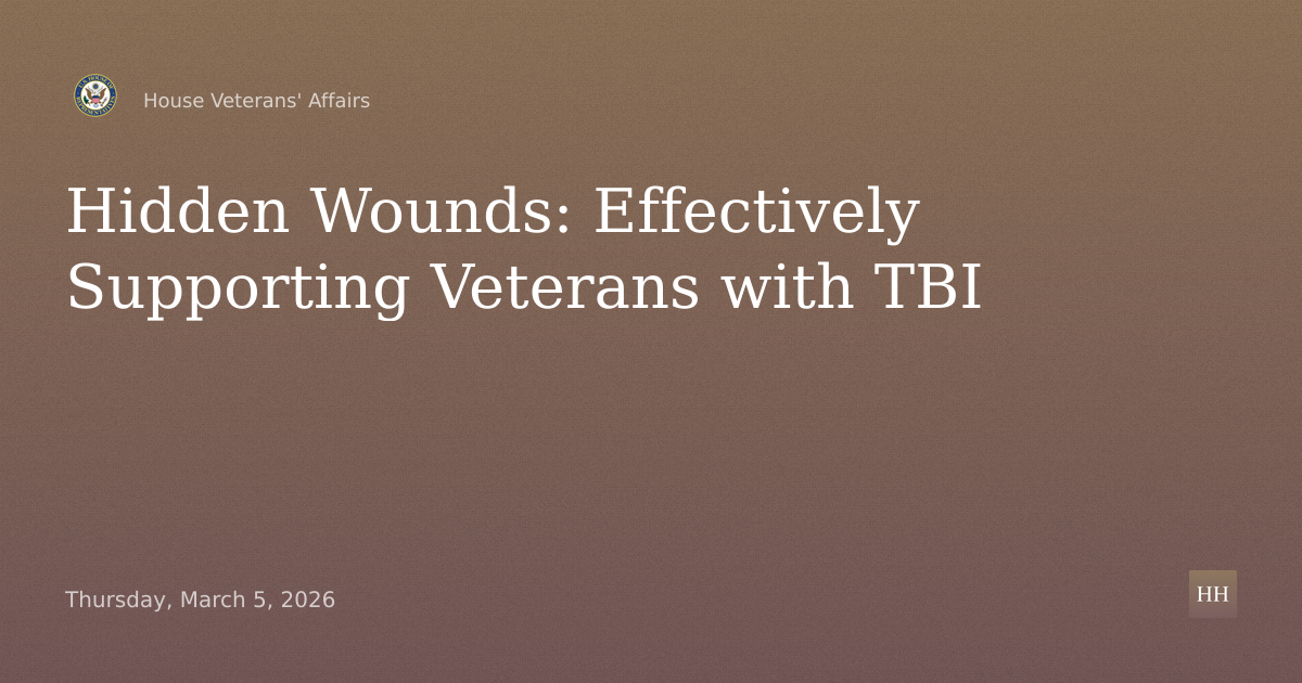Hidden Wounds: Effectively Supporting Veterans with TBI