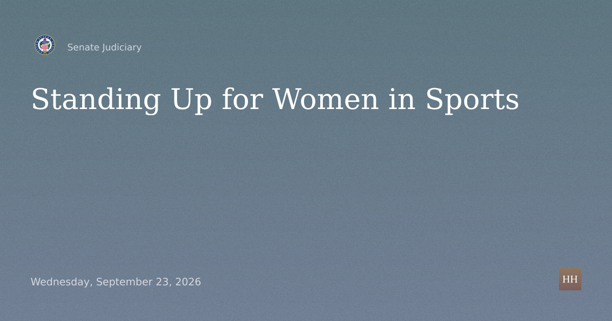 Standing Up for Women in Sports: Ensuring Opportunity, Fairness and Safety