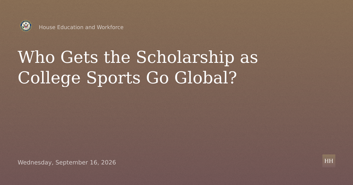 Who Gets the Scholarship? How the Global Shift in College Sports Affects Americans