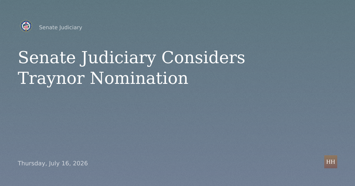 Business meeting to consider the nominations of Daniel Mack Traynor, of North Dakota