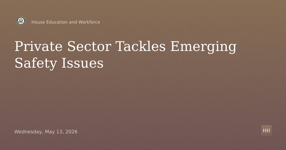 Building a Safer Future: Private-Sector Strategies for Emerging Safety Issues