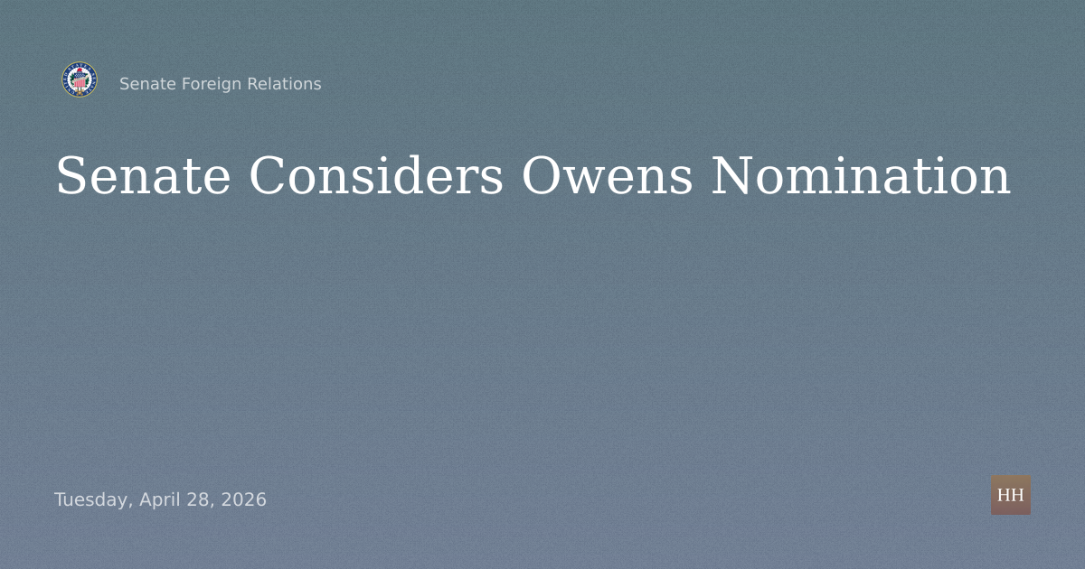 Hearings to examine the nomination of Darrell Owens, of Pennsylvania