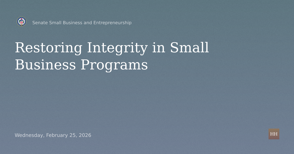From Fraud to Recovery: Restoring Integrity in Small Business Programs