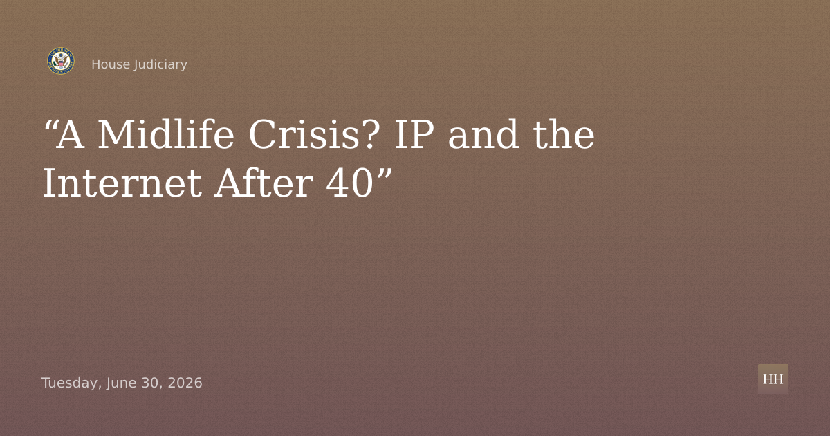 A Midlife Crisis? IP and the Internet After 40