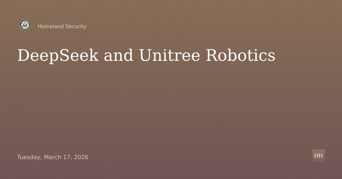 DeepSeek and Unitree Robotics
