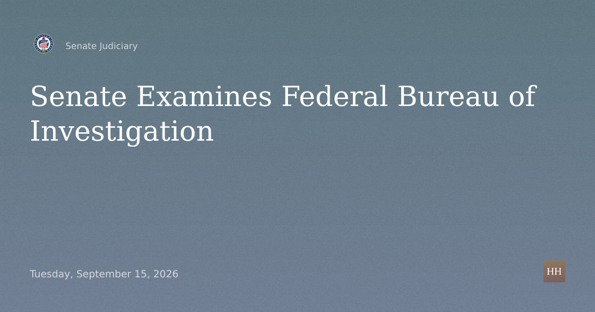 An oversight hearing to examine the Federal Bureau of Investigation.