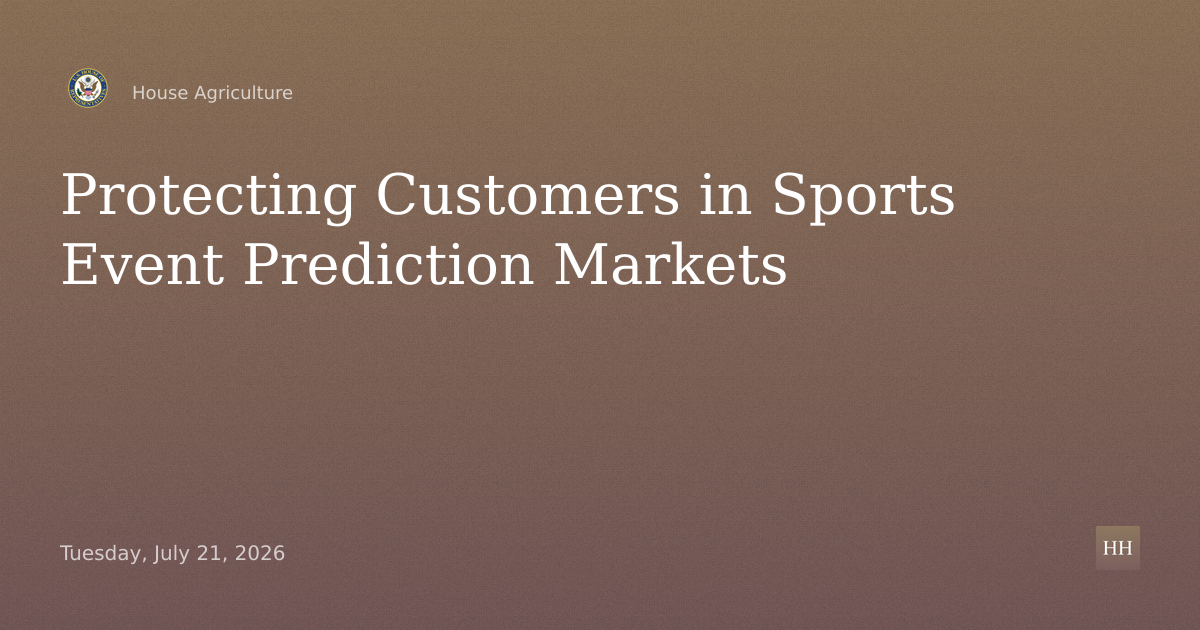 Examining Customer Protections and Market Integrity in Sports Event Prediction Markets