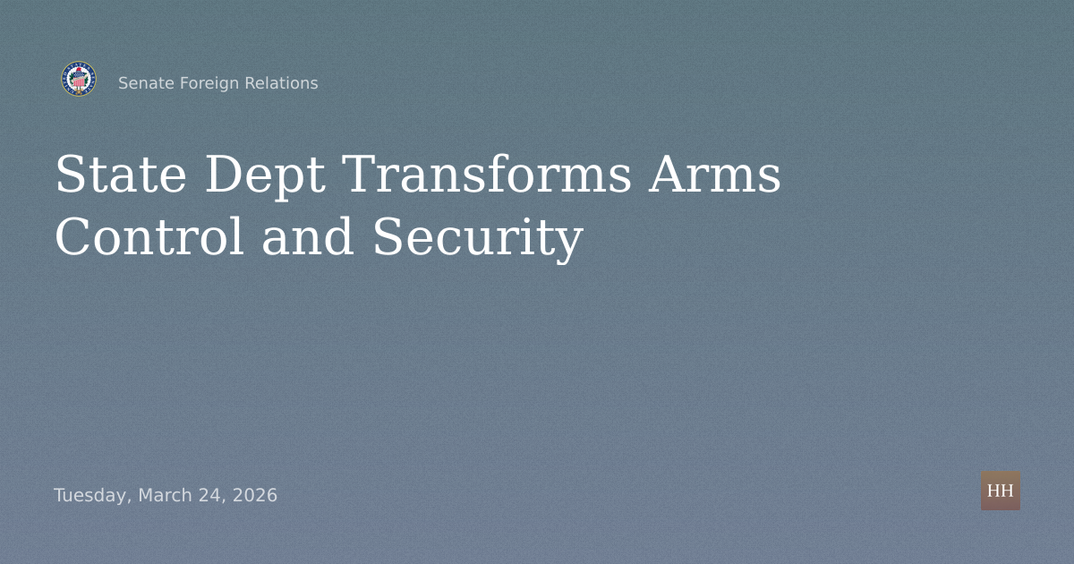 Transforming State Department Arms Control and International Security Functions