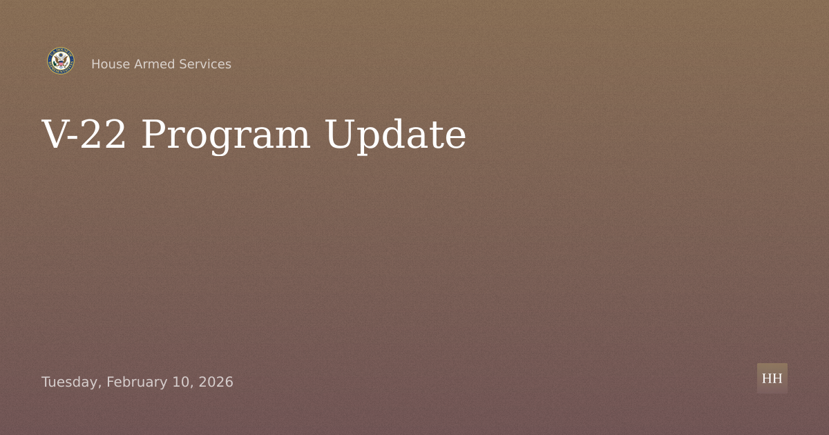 V-22 Program Update