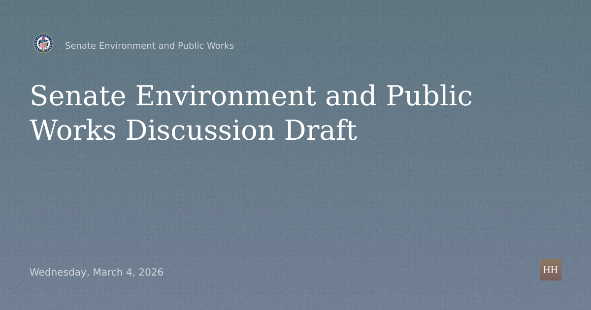 Hearings to examine a discussion draft of an original bill entitled