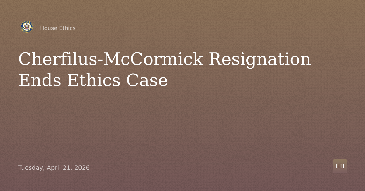 Cherfilus-McCormick Resignation Ends Ethics Case