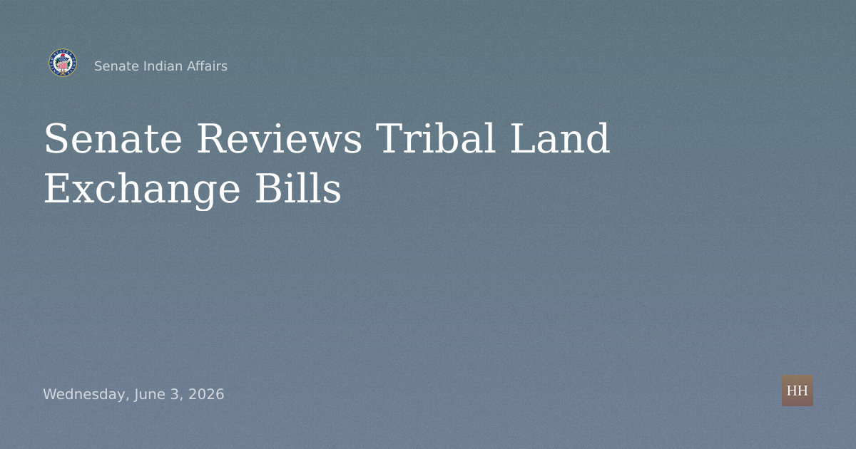 Hearing on Quapaw, Quinault, Pit River, Pueblos, Mohawk, Land Exchange Bills
