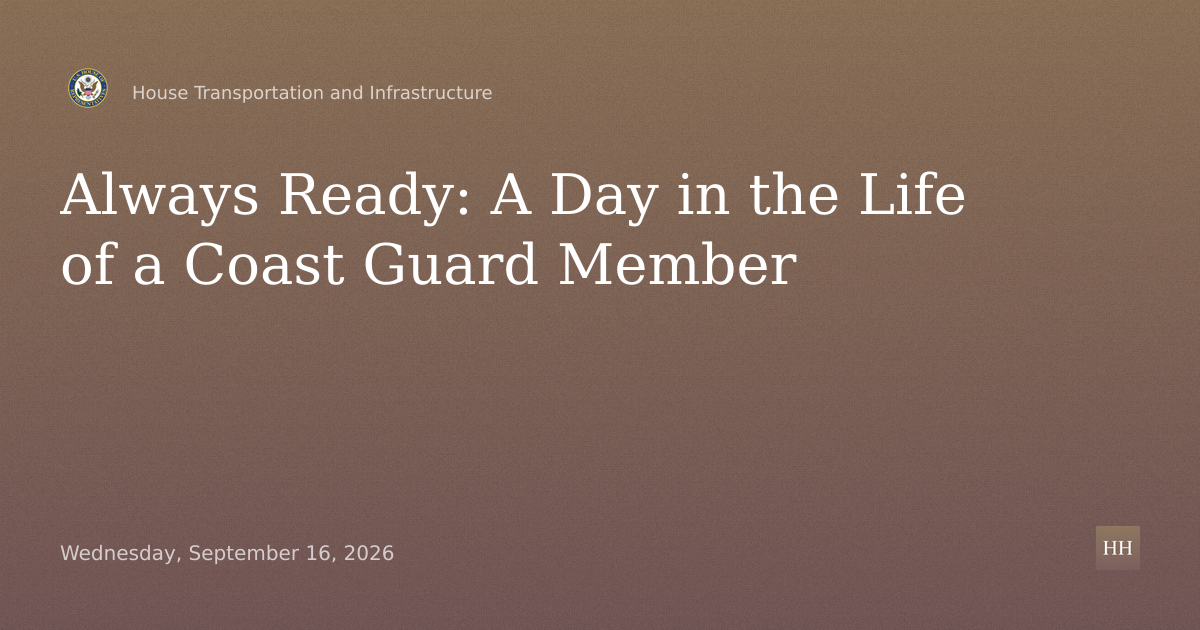 Always Ready: A Day in the Life of a United States Coast Guard Member