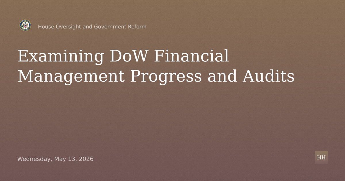 DoW Financial Management: Examining Progress and New Audit Approaches