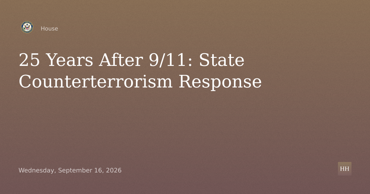 Twenty-Five Years After 9/11: The Evolving Terrorism Landscape and State's Counterterrorism Response