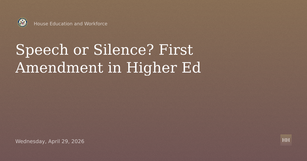 Speech or Silence? The Future of the First Amendment in Higher Education