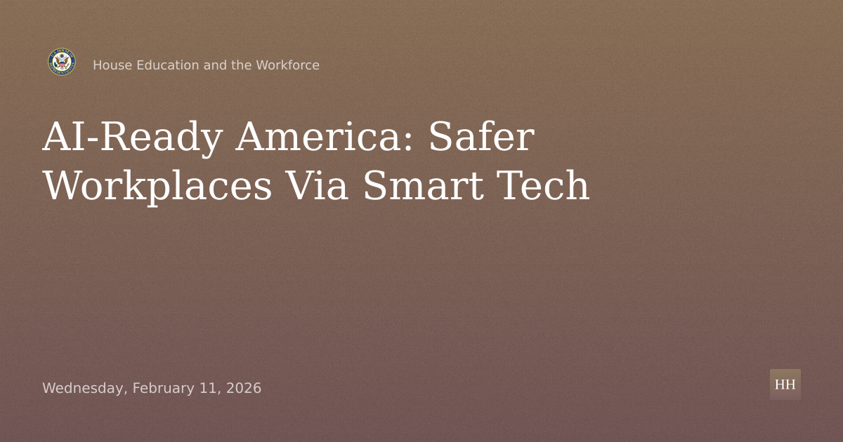 Building an AI-Ready America: Safer Workplaces Through Smarter Technology