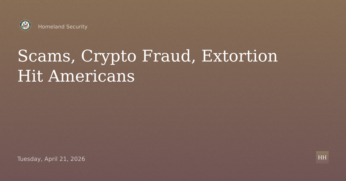 Online Scams, Crypto Fraud, Extortion: Transnational Networks Target Americans