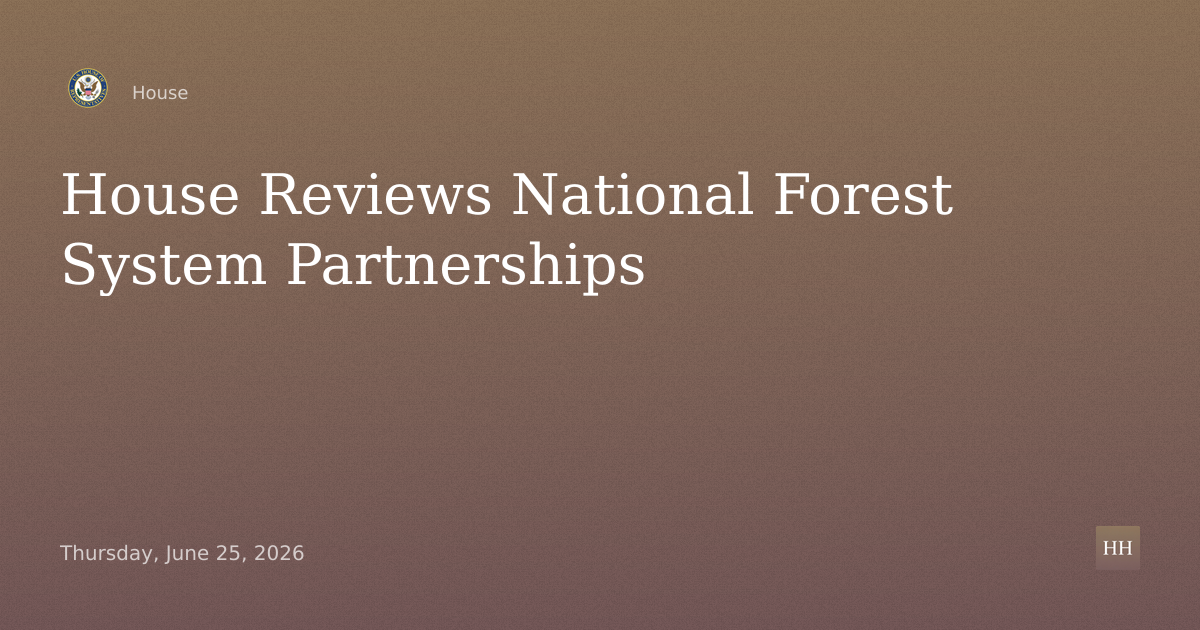 Reviewing Partnerships to Enhance Management of the National Forest System