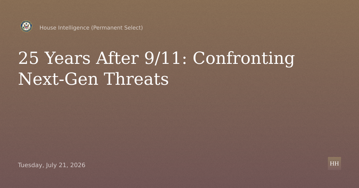 25 Years After 9/11: Confronting the Next Generation of Threats