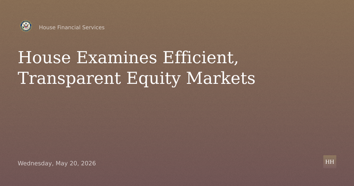 From Order to Execution: Ensuring Efficient and Transparent Equity Markets