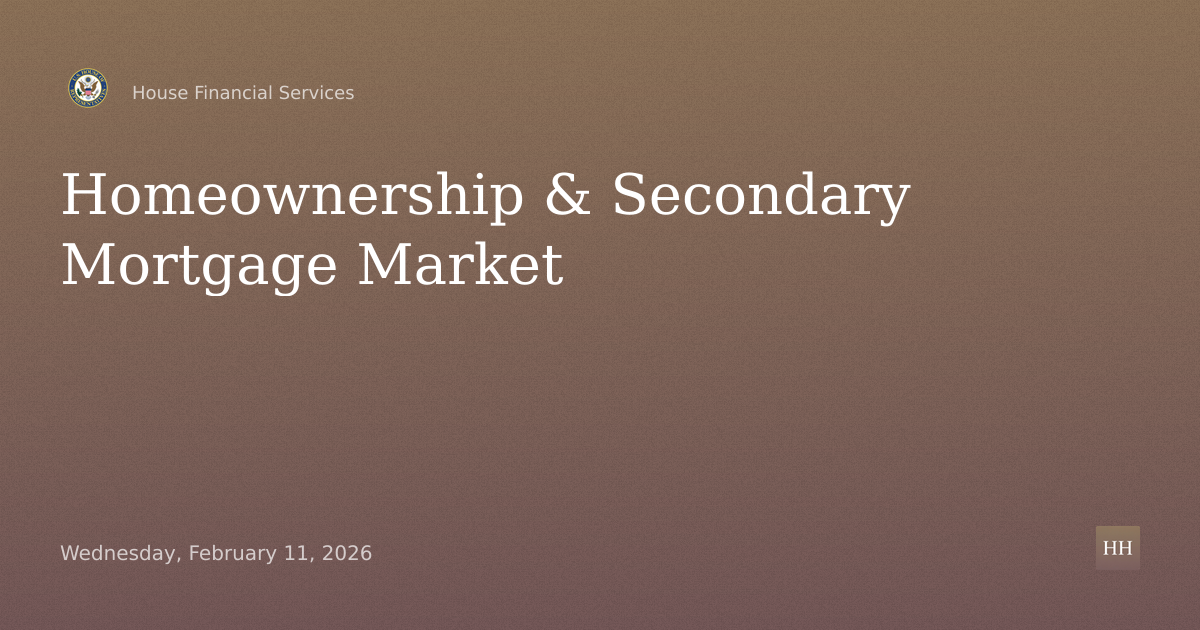 Homeownership and the Role of the Secondary Mortgage Market