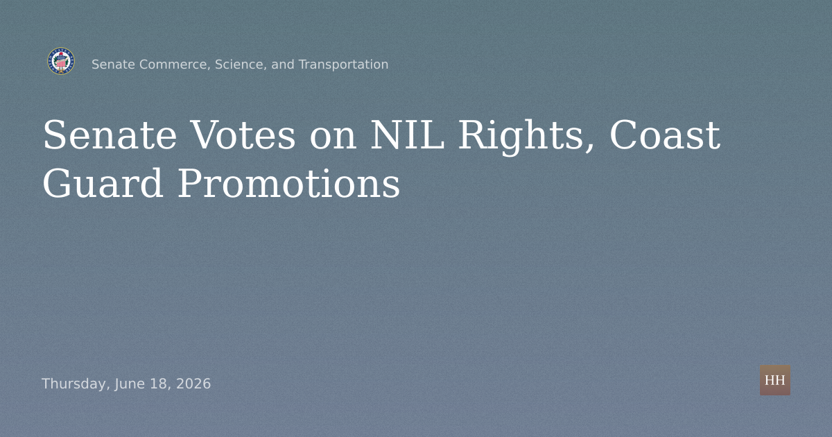 Business Meeting on Student Athlete NIL Rights and Coast Guard Promotion List