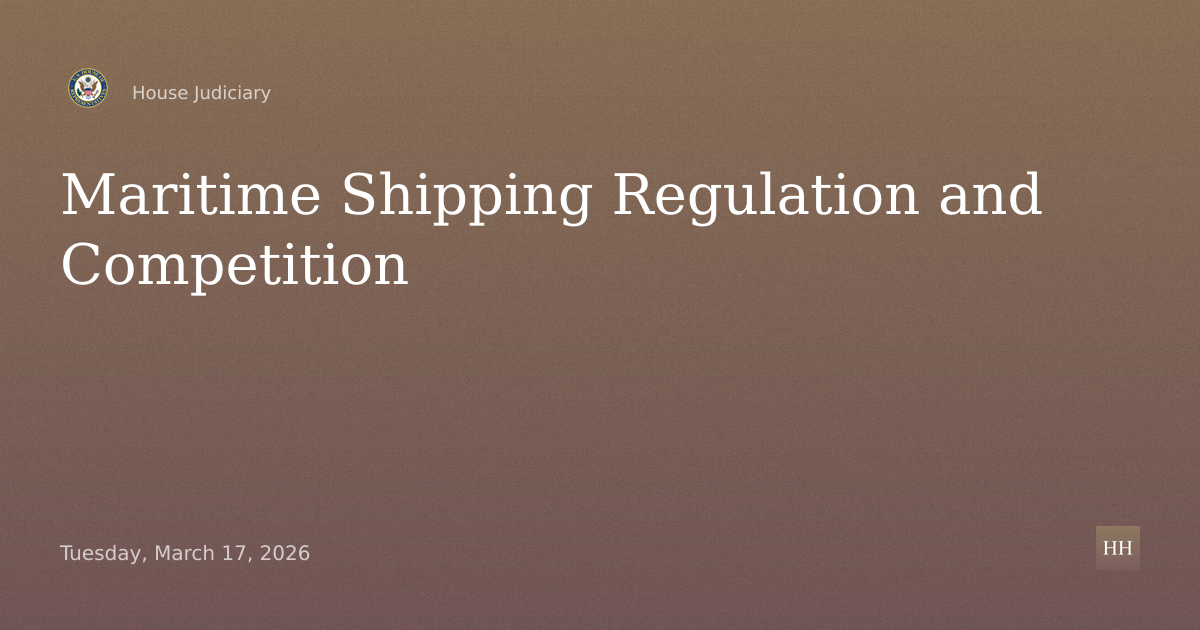 Pier Pressure: Regulation and Competition in Maritime Shipping