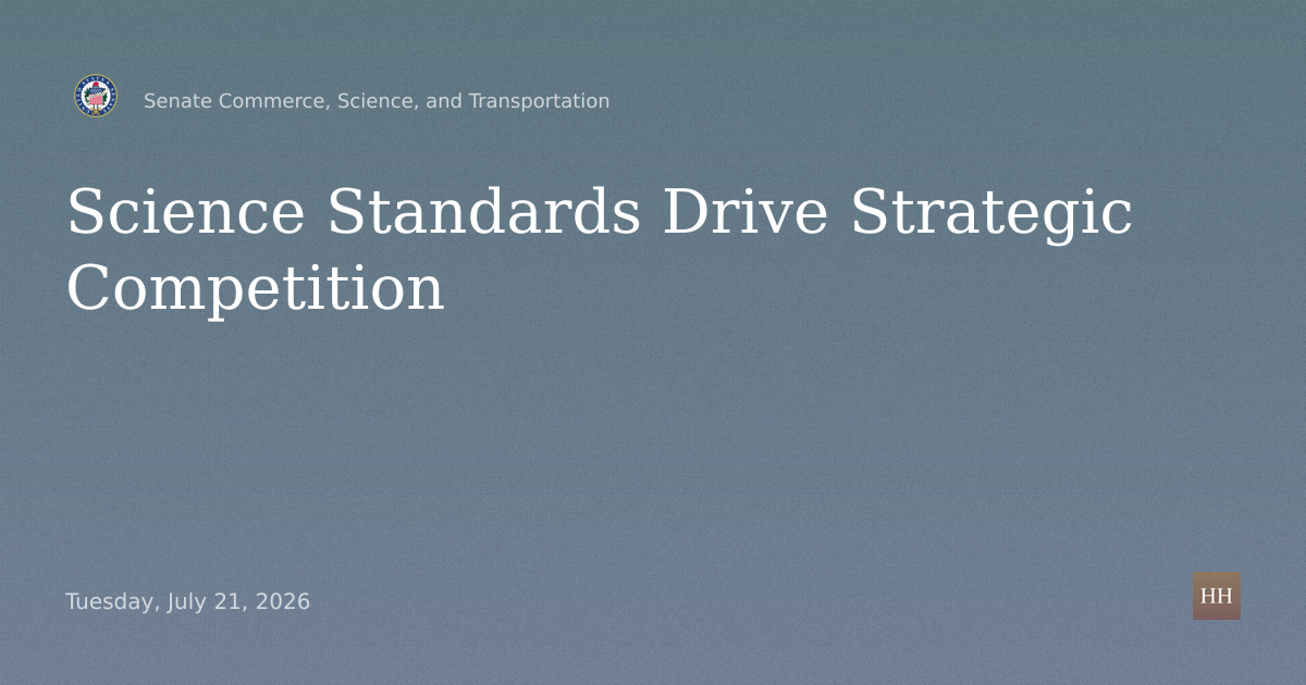 Measuring What Matters: Science, Standards, and Strategic Competition