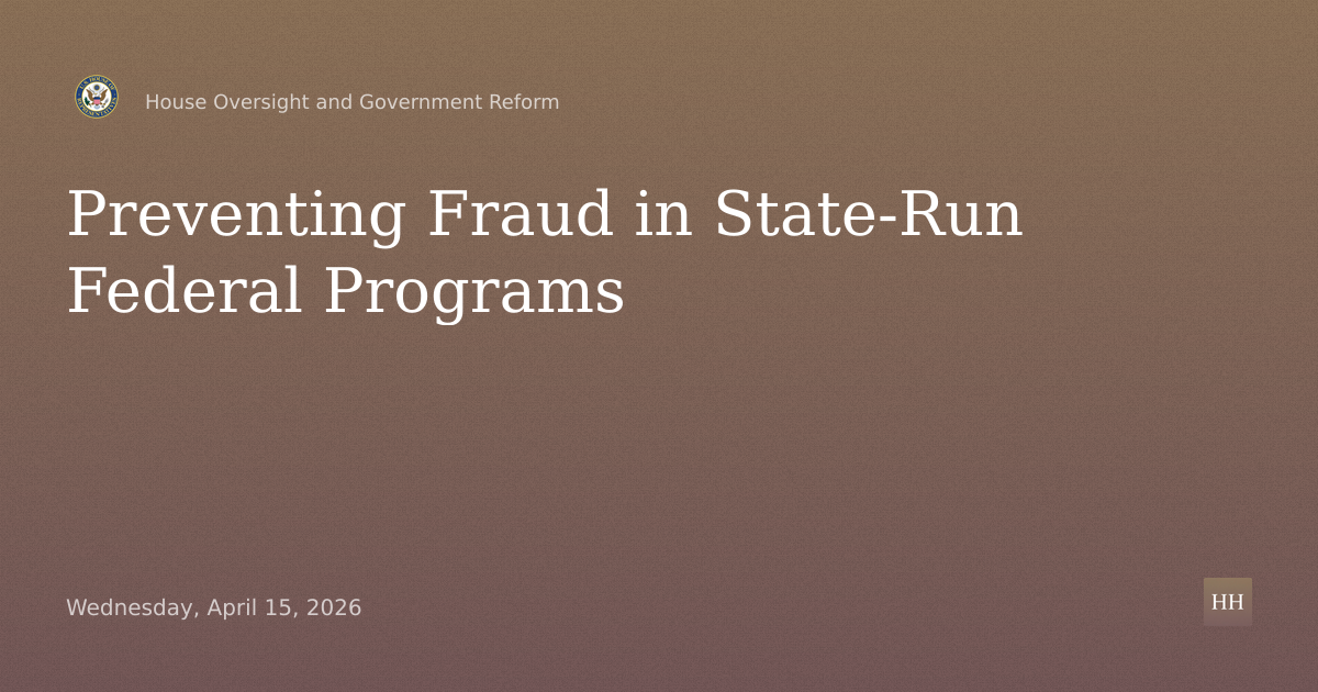 Fraud Prevention: Understanding Fraud in Federally Funded Programs Run by the States